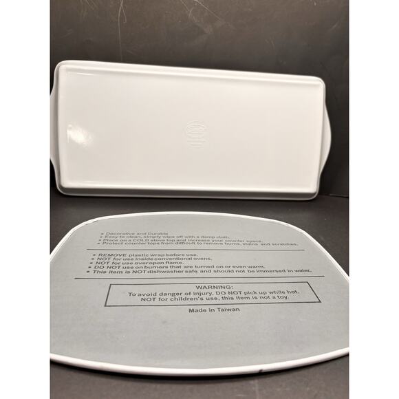 Pretty CORELLE Coordinates PRETTY PINK Pattern Tidbit Tray & Heat Pad Trivet - Picture 7 of 12